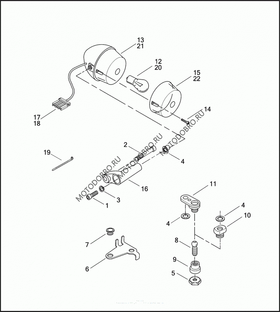 Оригинальные запчасти для мотоциклов Harley Davidson FXD 1GHV DYNA SUPER  GLIDE (2000) FRONT TURN SIGNALS в г. Белово